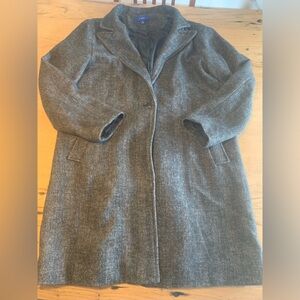 Apt 9 Houndstooth Pea Coat Charcoal Gray Women’s XL Preloved